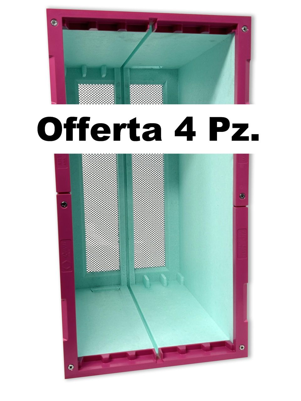 4 - La 6 divisibile con bordatura rosa e guide per fondo